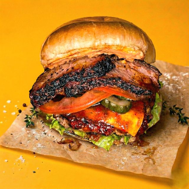 Smoked Brisket Burger Smoky Stacks