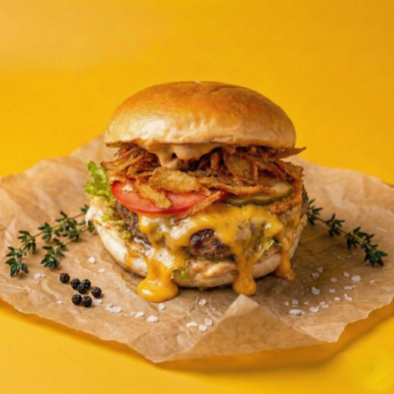 Cheezy Stacks Burger