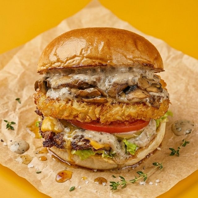 Truffle Mushroom Burger